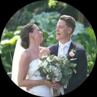 Brudeparret Rasmus & Rikke til deres bryllup